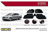 Skoda Octavia Havuzlu 3D Paspas Niken Siyah 1996-2004 Arası