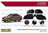 Seat Toledo Havuzlu 3D Paspas Niken Siyah 2004-2012 Arası