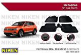 Volkswagen Tiguan Havuzlu 3D Paspas Niken Siyah 2016+ Sonrası