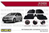 Volkswagen Touran Havuzlu 3D Paspas Niken Siyah 2015+ Sonrası