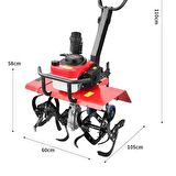 Pars P4000 24 Bıçaklı 4 Hp 4 Zamanlı Benzinli Mini Çapa Makinesi