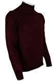 Erkek Bordo Kazak Yarım Balıkçı Yünlü Klasik Normal Kesim RAR00795 Bordo-2XL