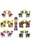 PAW PATROL 7 li Figür seti, Chase, Marshall, Zuma, Rubble, Skye, Rocky ve Ryder