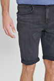Slim Fit Dar Kesim Pamuklu Esnek Denim Şort