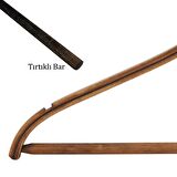 Nyn Ahşap Askı Barlı Gömlek Pantolon Askısı Ceviz Renk 6 Adet