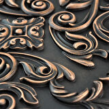 Nichetiles El Yapımı Antik Bakır Cypress Metal Ocak Arkası Koruyucu ve Şömine Üstü Dekoratif Panel 40.5 x 61cm.