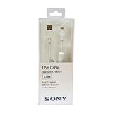 SONY CP-AB150 Orjinal Hızlı Şarj Micro Usb Data ve Şarj Kablosu - Beyaz