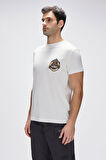 Flint Beyaz Erkek Baskılı Tişört 25.01.07.038-Beyaz