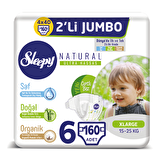 Sleepy Bebek Bezi 6 Beden 15-25 Kg 40'lı 4 Paket 160'lı
