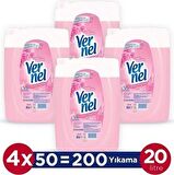 Vernel Çamaşır Yumuşatıcısı 4 x 5 Lt (200 Yıkama) Gülün Büyüsü