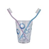 DİŞ FIRÇALIK,MACUN KABI MAVİ HALKALI AKRİLİK 8X8X10CM 370ML