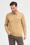 Erkek Polo Yaka Cepli Uzun Kol Sweatshirt