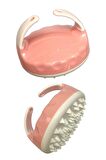 Land Of Myth LOM1411 Silikon Vücut Selülit Masaj Fırçası (Pembe-Beyaz)