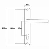 Aletçantam Pvc Balkon Kapı Kolu Pimapen (Metal)- Siyah