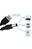Navidata USB 2.0 To 5.5x2.1 mm Dc 5V Power Güç Kablosu 5,5*2,1 MM 1,5 Metre Usb Kablo