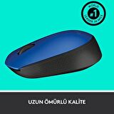 Logitech M171 USB Alıcılı Kablosuz Kompakt Mouse - Mavi