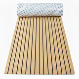 240 X 120 CM AÇIK KAHVERENGİ (GOLD) EVA SUNİ TEAK (TİK) DECK 3M BANTLI TEKNE, YAT, HAVUZ KENARI VE KARAVAN İÇİN ZEMİN KAPLAMASI