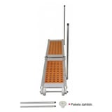 Sealux Tip 2-2K Pasarella Ahşap Basamaklı - 250x35 cm - 15 kg (Katlanır) - Montaj Ayağı ve Tutamak Dahil
