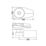 South Pacific WA700 - 12V Yatık Motorlu Dik Irgat 6mm Alüminyum Gövdeli - Pratiklik ve Gücün Mükemmel Uyumu