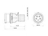 Bemis 5X16A Düz Seyyar Erkek Fiş IP 44 380 Volt BC1-1505-2011