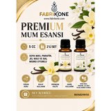 Premium Mum Esansı 5 cc 2'li Set - Vanilya, Yasemin - Soya Wax, Parafin, Jel Wax ve Bal Mumu Uyumlu BKFAB2VNYS5