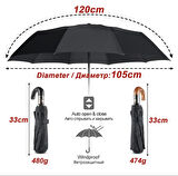 Marlux Tam Otamatik Erkek Şemsiye 10 Telli