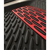 Safir Ford Focus 4 Uyumlu Universal Derin Havuzlu Paspas Krom Kırmızı