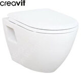 Creavit Asma Klozet Beyaz TP325 + YAVAŞ KAPANIR KAPAK DAHİL