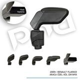 Renault Fluence Araca Özel Kol Dayama Kolçak Siyah 2009+ sonrası modellere uyumlu