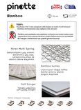 Pinotte Bamboo Ortopedik Çift Kişilik Yaylı Yatak 180 x 200 cm