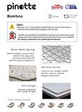Pinotte Bamboo Ortopedik Çift Kişilik Yaylı Yatak 200 x 200 cm