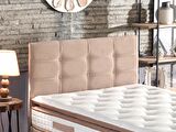 Polo Tek Kişilik Yatak Başlığı - 120 cm Sütlü Kahve Kumaş Başlık