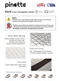 Pinotte Forli Yarı Ortopedik Tek Kişilik Yaylı Yatak 120 x 200 cm