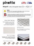 Pinotte Napolı Ultra Ortopedik Tek Kişilik Yaylı Yatak 90 x 190 cm