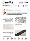 Pinotte Novara Ortopedik Tek Kişilik Yaylı Yatak 120 x 200 cm