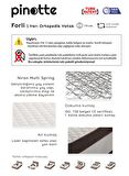 Pinotte Forli Yarı Ortopedik Tek Kişilik Yaylı Yatak 120 x 190 cm