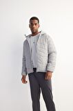 DeFactoFit Su İtici Regular Fit Kapüşonlu Fermuarlı Dokuma Mont D6183AX25SPGR456