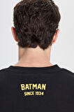 Batman Lisanslı 3 İplik Loose Fit Bol Kesim Pamuklu Bisiklet Yaka Sweatshirt
