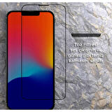 Iphone 12 Hayalet Ekran Koruyucu Toz Filitreli Izgaralı Anti Dust Tam Kaplayan Kırılmaz Cam