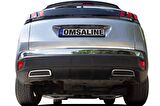 Peugeot 3008 Krom Egzoz Çerçevesi 2 Parça 2016 ve Sonrası