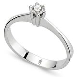 0.10 Ct Tektaş Pırlanta  Yüzük RM0730