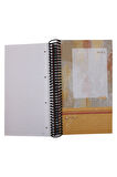 Gıpta 1081 A4 140 Yaprak Kareli Kareli Vıp Spiralli Suni Deri Defter