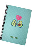 Gıpta A4 Avocado 80 Yaprak Çizgili Spiralli Karton Kapak Defter Love İs İn The Air 5819