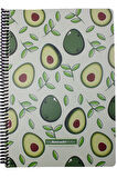 Gıpta A4 Avocado 80 Yaprak Çizgili Spiralli Karton Kapak Defter Avocado Yaprak 5819
