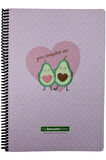 Gıpta A4 Avocado 80 Yaprak Çizgili Spiralli Karton Kapak Defter You Complete Me 5819
