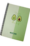 Gıpta A4 Avocado 80 Yaprak Çizgili Spiralli Karton Kapak Defter You Are My Other Half 5819