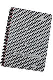 Gıpta Hope 19x26 80 Yaprak Kareli Spiralli Karton Kapak Defter Siyah Kalp 1195
