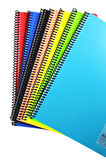Mynote Flex A4 60 Yaprak Çizgili Spiralli Plastik Neon Kapak Defter