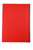 Mynote Flex A4 80 Yaprak Çizgili Spiralli Plastik Neon Kapak Defter