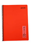 Mynote Flex A4 80 Yaprak Çizgili Spiralli Plastik Neon Kapak Defter